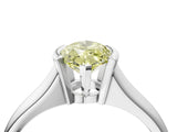 White gold Fancy Yellow Marquise Cut Solitaire Tension Set Diamond Ring with Split Shank Band_28