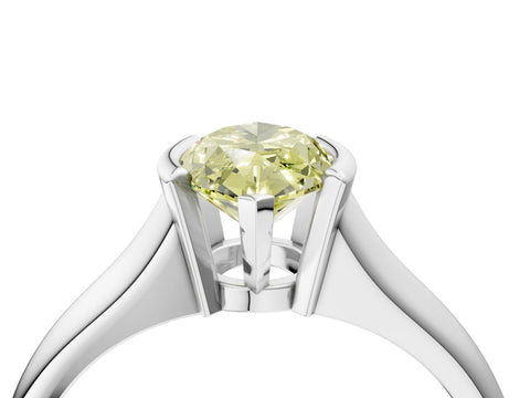 White gold Fancy Yellow Marquise Cut Solitaire Tension Set Diamond Ring with Split Shank Band_28
