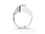 White gold Fancy Yellow Marquise Cut Solitaire Tension-Set Diamond Split Shank Ring_3