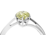 White gold Fancy Yellow Marquise  Cut Solitaire Twist Band Ring with Four-Prong Setting_4