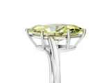 White gold Fancy Yellow Marquise  Cut Solitaire Twist Band Ring with Four-Prong Setting_5