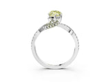 White gold Fancy Yellow Marquise Cut Solitaire Twist Pave Diamond Engagement Ring with Prong Setting_15