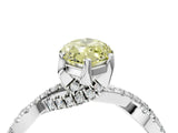 White gold Fancy Yellow Marquise Cut Solitaire Twist Pave Diamond Engagement Ring with Prong Setting_16
