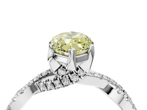 White gold Fancy Yellow Marquise Cut Solitaire Twist Pave Diamond Engagement Ring with Prong Setting_40