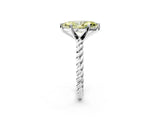 White gold Fancy Yellow Marquise  Cut Solitaire Twisted Band with Four-Prong Setting_31