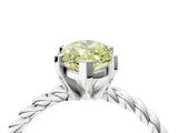 White gold Fancy Yellow Marquise  Cut Solitaire Twisted Band with Four-Prong Setting_33