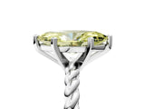 White gold Fancy Yellow Marquise  Cut Solitaire Twisted Band with Four-Prong Setting_34