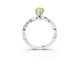 White gold Fancy Yellow Marquise Cut Solitaire Twisted Pave Band with Four-Prong Setting_18