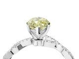 White gold Fancy Yellow Marquise Cut Solitaire Twisted Pave Band with Four-Prong Setting_19