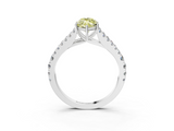 White gold Fancy Yellow Marquise  Cut Split Shank Pave Diamond Engagement Ring with Four-Prong Setting_3