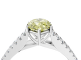 White gold Fancy Yellow Marquise  Cut Split Shank Pave Diamond Engagement Ring with Four-Prong Setting_4