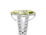White gold Fancy Yellow Marquise  Cut Split Shank Pave Diamond Engagement Ring with Four-Prong Setting_5