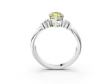 White gold Fancy Yellow Marquise  Cut Three-Stone Channel Set Ring with Bar Prongs_3
