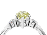 White gold Fancy Yellow Marquise  Cut Three-Stone Channel Set Ring with Bar Prongs_4