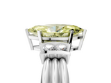White gold Fancy Yellow Marquise  Cut Three-Stone Channel Set Ring with Bar Prongs_5