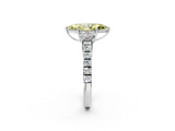 White gold Fancy Yellow Marquise  Cut Three-Stone Diamond Pave Band with Prong Setting_20
