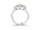 White gold Fancy Yellow Marquise Cut Three-Stone Diamond Ring with Prong Setting on a Classic Band_3