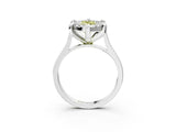 White gold Fancy Yellow Marquise  Diamond Cluster Halo Solitaire with Four-Prong Setting_38