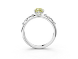 White gold Fancy Yellow Marquise  Diamond Cluster Prong-Set Solitaire Ring_3