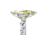 White gold Fancy Yellow Marquise  Diamond Cluster Prong-Set Solitaire Ring_5