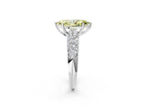 White gold Fancy Yellow Marquise  Diamond Pavé Band Solitaire Ring with Four-Prong Setting_30