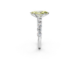 White gold Fancy Yellow Marquise  Diamond Pavé Band Solitaire with Four-Prong Setting_2