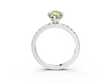 White gold Fancy Yellow Marquise  Diamond Pavé Band Solitaire with Four-Prong Setting_3