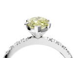 White gold Fancy Yellow Marquise  Diamond Pavé Band Solitaire with Four-Prong Setting_4