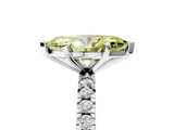 White gold Fancy Yellow Marquise  Diamond Pavé Band Solitaire with Four-Prong Setting_5