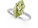 White gold Fancy Yellow Marquise  Diamond Pavé Band with Six-Prong Setting_48