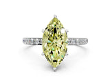 White gold Fancy Yellow Marquise  Diamond Pavé Band with Six-Prong Setting_51