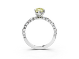 White gold Fancy Yellow Marquise  Diamond Prong Set Engagement Ring with Pave Band_3