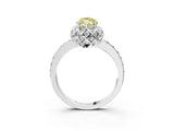 White gold Fancy Yellow Marquise  Diamond Solitaire Ring with Shared Prong Pavé Band_17