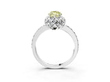 White gold Fancy Yellow Marquise  Diamond Solitaire Ring with Shared Prong Pavé Band_32