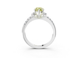 White gold Fancy Yellow Marquise  Diamond Three-Stone Pave Band with Four-Prong Setting_3
