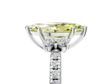 White gold Fancy Yellow Marquise  Diamond Three-Stone Pave Band with Four-Prong Setting_5