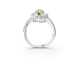 White gold Fancy Yellow Marquise  Halo Cluster Diamond Engagement Ring with Prong Setting and Polished Band_23