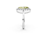 White gold Fancy Yellow Marquise  Halo Cluster Diamond Engagement Ring with Solitaire Band and Prong Setting_49