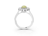 White gold Fancy Yellow Marquise  Halo Diamond Cluster Engagement Ring with Milgrain Bezel Setting and Solitaire Band_66