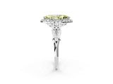 White gold Fancy Yellow Marquise  Halo Diamond Engagement Ring with Filigree Band and Four-Prong Setting_107