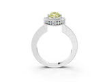 White gold Fancy Yellow Marquise  Halo Diamond Engagement Ring with Milgrain Pave Band and Four-Prong Setting_138
