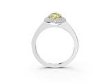 White gold Fancy Yellow Marquise  Halo Diamond Engagement Ring with Solitaire Band and Four-Prong Setting_3