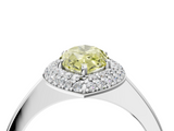 White gold Fancy Yellow Marquise  Halo Diamond Engagement Ring with Solitaire Band and Four-Prong Setting_4