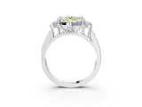 White gold Fancy Yellow Marquise  Halo Diamond Engagement Ring with Split Shank and Four-Prong Setting_37