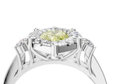 White gold Fancy Yellow Marquise  Halo Diamond Engagement Ring with Split Shank and Four-Prong Setting_44