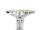 White gold Fancy Yellow Marquise  Halo Diamond Engagement Ring with Split Shank and Four-Prong Setting_45