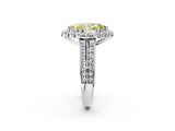 White gold Fancy Yellow Marquise  Halo Diamond Engagement Ring with Split Shank and Prong Setting_36