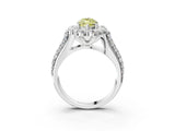 White gold Fancy Yellow Marquise  Halo Diamond Engagement Ring with Split Shank and Prong Setting_37