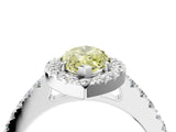 White gold Fancy Yellow Marquise  Halo Diamond Pavé Solitaire Ring_31