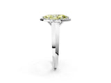 White gold Fancy Yellow Marquise  Halo Diamond Ring with Cathedral Band and Four-Prong Setting_31